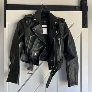 All Saints Black Leather Biker Jacket